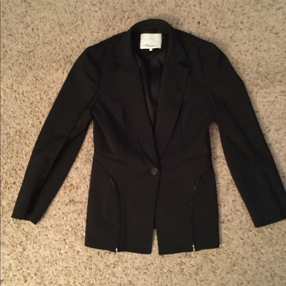 3.1 PHILLIP LIM BLACK ZIPPR RIDING JACKET LIKE NEW - Picture 7 of 8
